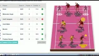DREAM 11 HYD VS BLR