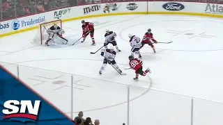 Jack Hughes Squeezes The Game-Winning Goal Past Mike Smith In OT
