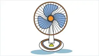How to draw flat table fan in adobe illustrator
