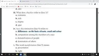 Nelson Mandela MCQ solution