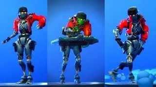 NEW [REVOLT SKIN] SHOWCASE WITH ALL FORTNITE DANCES & NEW EMOTES ! 🤖🤖🤖