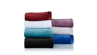 Soft   Cozy Channel Hem Plush Blanket