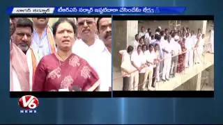 EX Minister D.K Aruna visits Mahatma Gandhi lift Irrigation project l Nagar kurnool (24-07-2015)
