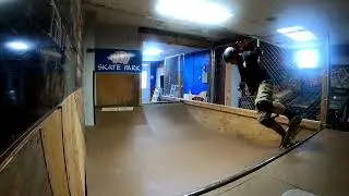 1st.  week skating the Micro ramp at Tiny Riot. Learning how to do rock2fakie, and rocknroll. 