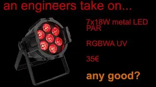 SHEHDS 7x18W RGBWAUV metal case LED PAR technical review