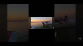This pilot floated the landing gear on the water like it was the ground. #aviation #viral #water#fyp