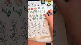 Stamped Ephemera using Bee Crafty Stamps & watercolouring with Distress Inks.
