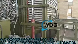 The hot press is working#Plywood #MDF #Melamine #automatic #productionprocess 