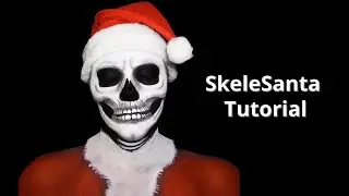 SkeleSanta Face Paint Tutorial Makeup | Christmas 2022