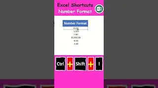 How to Apply Number Format in Excel using Keyboard Shortcut Keys