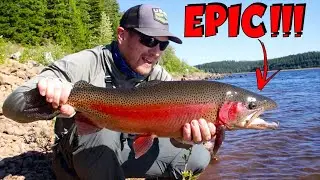 Catching a 9lb Massive Trout (Part 2) High Mountain Lake Trout Fishing