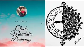 How to draw Mandala for Beginners | Clock mandala art | Clock drawing | stepbystep | doodle art