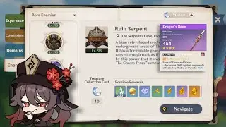 Hu Tao deleting Teyvat bosses | Triple Crowned | C0 Dragon's Bane r5