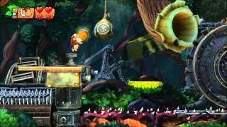 Donkey Kong Country: Tropical Freeze - 100% Walkthrough - 1-3 Canopy Chaos (Puzzle Pieces and KONG)