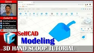 SelfCAD 3D Modeling Hand Scoop Tutorial For Beginner
