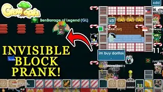 INVISIBLE BLOCK PRANK + PINEAPPLE SPEAR! | Growtopia