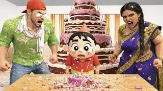 Aaj To 🥳 Shin-chain ka Birthday hai 😍 Baby Ne Sara Cake Kha liya 💥 Indian Theft Auto 💥 Simulator 