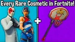 EVERY RARE SKIN + ITEM IN ALL FORTNITE! (Rare Skin Guide) (Rarest Skins, Gliders + Pickaxes)