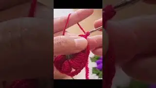 #crochet : Fleur en relief &agrave; 8 p&eacute;tales