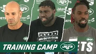 Mekhi Becton, C.J. Mosley and Robert Saleh excited on Jets first day of training camp | Jets | SNY