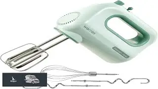 warran 300W Compact Lightweight Electric Hand Mixer with Powerful Quiet DC Motor