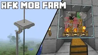 AFK Mob Farm, No Redstone - Cheap Farms (Minecraft Java 1.14/1.15)