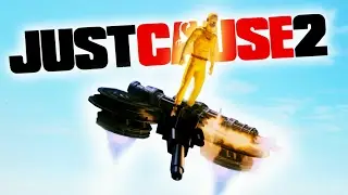 JET FLYING BOARD VS POLICE VS FLYING TRUCKS!!! (JUST CAUSE 2 MODS/CHALLENGES) | SuperRebel