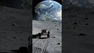 Lunar Rover&rsquo;s Epic Journey Toward Earth &ndash;View from the Moon #lunarrover  #moonrover  #moon