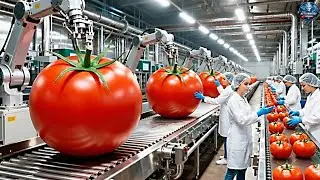 AI Technology Exposed: Inside the Mega Tomato Processing Factory (100% AI)