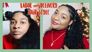My Labor & Delivery Quick HairStyle | Half Braids Half Sew In | 9 Months Pregnant