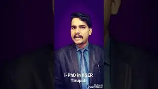 i PhD Form started in IISER Tirupati 2021