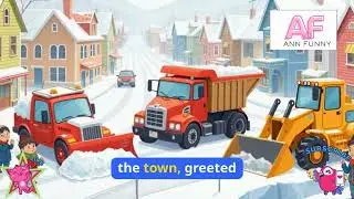 ❄️Snow Rescue! 🚒 4 Big Trucks Clear the Road | Ann Funny Cartoon for Kids#SnowRescue #KidsCartoon