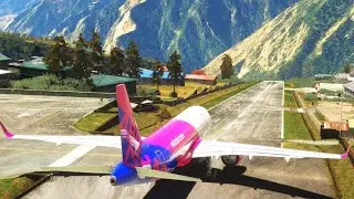 Dangerous Takeoff A320 Wizz Air on Short Runways Lukla Airport