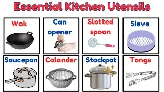 Kitchen English | Learn Daily Routine Kitchen utensils English