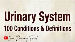 Urinary System - 100 Conditions and Definitions - Quick Revision