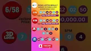 PCSO 2D 3D 6/49 6/58 Lotto Results Today 9pm Draw Live October 5, 2025 Sunday