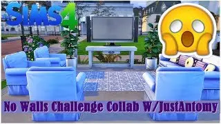 No Walls Challenge || Collab W/JustAntomy || Speed Build || NO CC || The Sims 4
