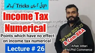 income tax numerical | rules of income tax numerical | business taxation