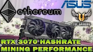 Asus RTX 3070 TUF Gaming Etherum Hashrate - Mining Performance