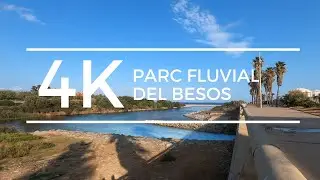 BARCELONA CITY WALK [4K], Parc Fluvial del besos - Sant Adri&aacute;, Spain