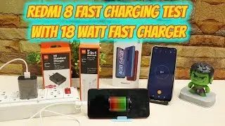 Redmi 8 Fast Charging Test with 18 Watt Fast Charger & Fast charging cable | HINDI