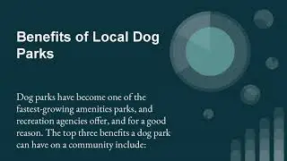 Benefits of Local Dog Parks  Clayton Perlman