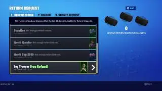 Using a Free refund ticket and getting something from the item shop..