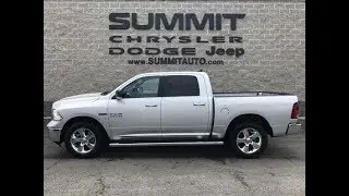 2017 USED RAM 1500 CREW ECODIESEL BRIGHT SILVER WALKAROUND SOLD! 7T532A