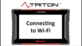 Connecting to Wi-Fi | TRITON&trade; Training | Snap-on Diagnostics UK