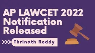 AP LAWCET 2022 News Paper Notification | Complete Details | Thrinath Reddy | Lawcet Adda