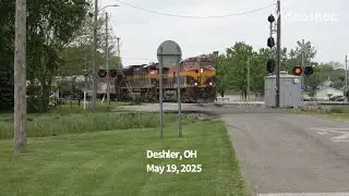 So cool, KCS & CP power on a train at Deshler, OH on CSX railway line.