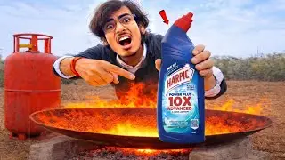 Toilet Harpic on Red Hot Pan🥵फिर कुछ ऐसा हुआ कि मेरे होश उड़ गए🤐