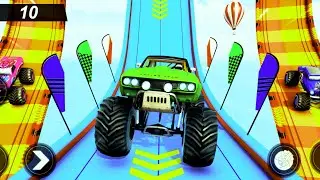 Monster truck mega ramp impossible driver-4X4 ultimate car stunts CT racing gameplay #games 