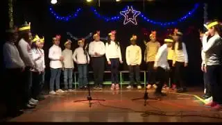 Actuación de la clase 3ºA en la Navidad de 2017 en el Colegio José María Párraga de El Palmar.